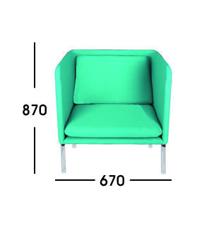 "sofa kantor donati matten 1 seater"