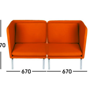 "sofa kantor donati matten 2 seater"
